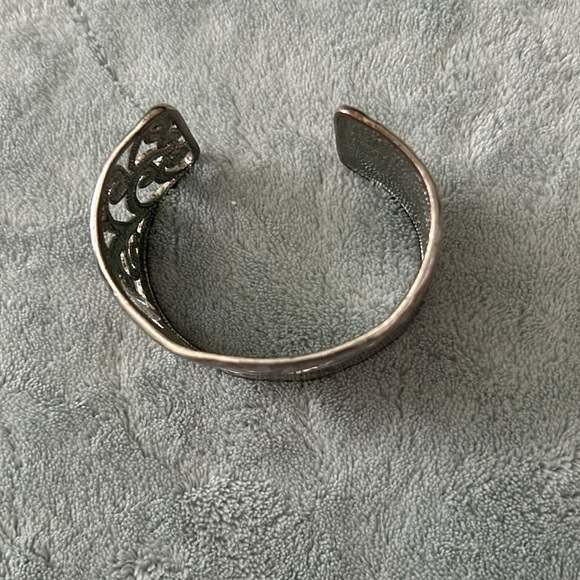 Hammered Metal Cuff Bracelet - Picture 2 of 4